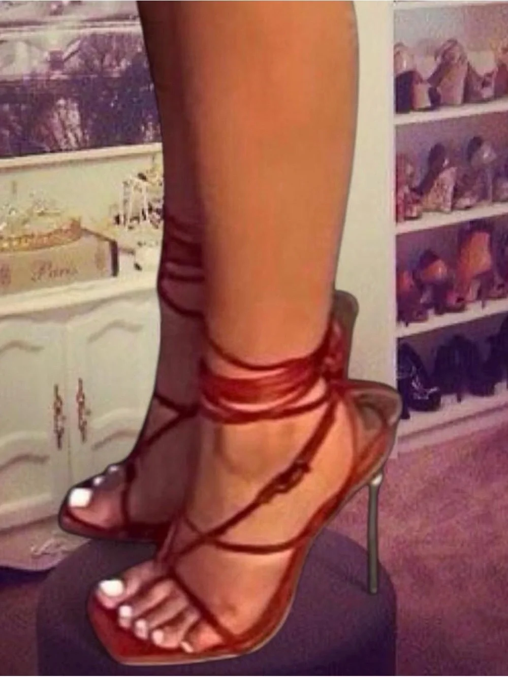 Wrap-Around Stiletto Sandals